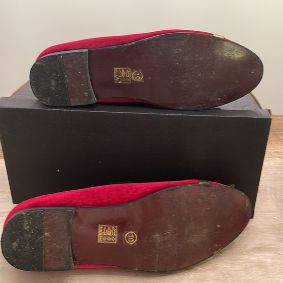 Red Velvet Loafers - Picture 6 of 10
